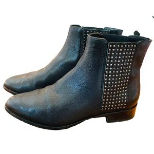 Diane Von Furstenberg Jena Chelsea Leather Bootie sz 6.5